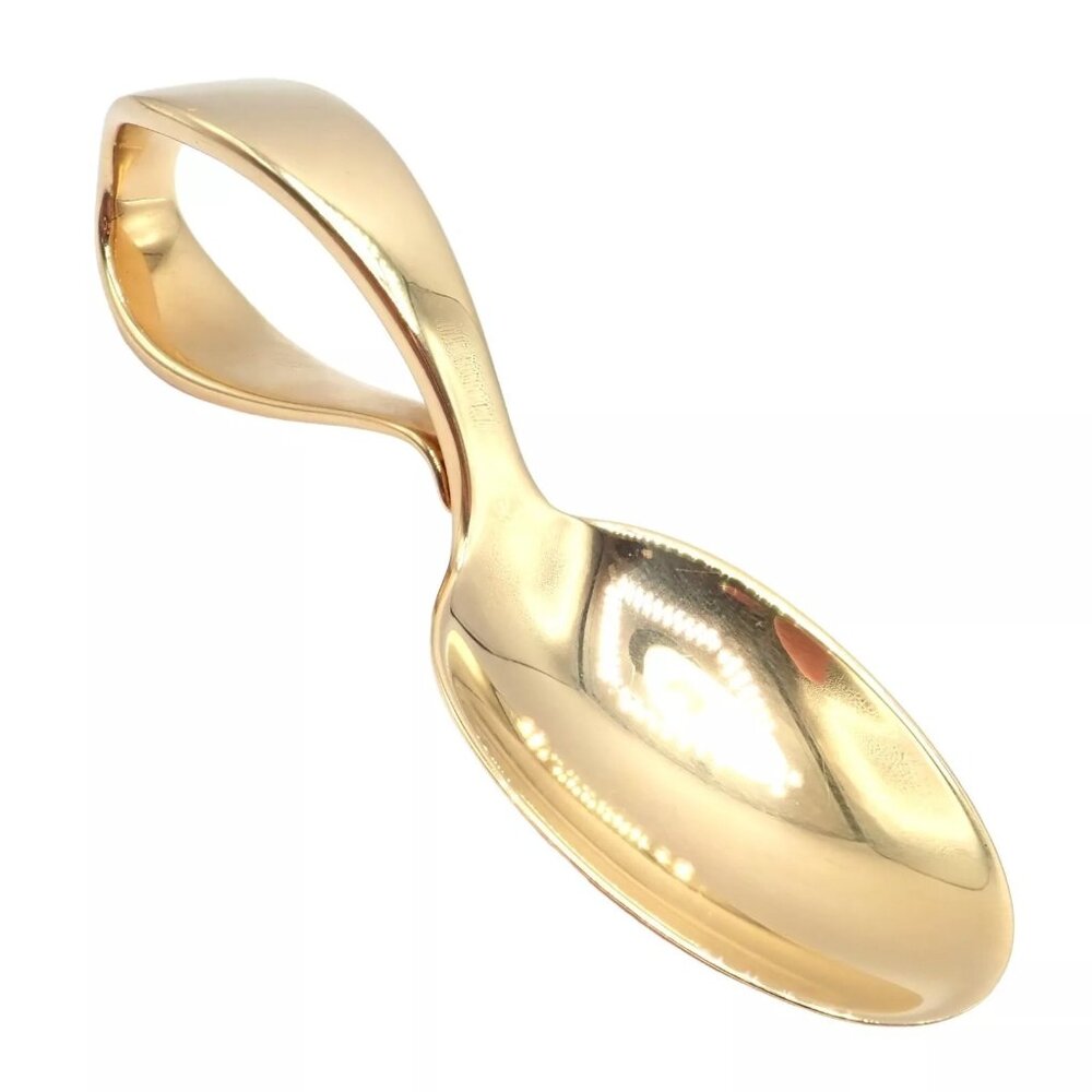 Vintage Estate! Tiffany & Co. Makers 18k Yellow Gold Baby Spoon 52.8g